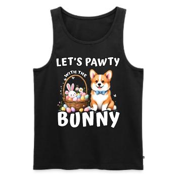 Let's pawty with the Bunny - Men's Premium Organic Tank Top - black - Front - AI Model Male 178 light (178cm)