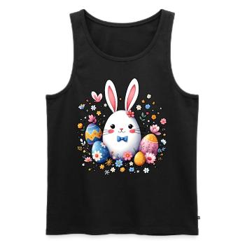 Easter Bunny - Men's Premium Organic Tank Top - black - Front - AI Model Male 178 light (178cm)