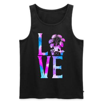 Plant Lover Gardening Monstera - Männer Premium Bio Tank Top - Schwarz - Vorne - Michal (187cm)