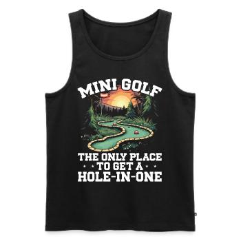 Golf Golf Golfer Golf Course - Men's Premium Organic Tank Top - black - Front - AI Model Male 178 light (178cm)