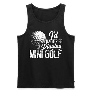 Golf Golf Golfer Golf Course - Men's Premium Organic Tank Top - black - Front - AI Model Male 178 light (178cm)