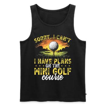 Golf Golf Golfer Golf Course - Men's Premium Organic Tank Top - black - Front - AI Model Male 178 light (178cm)