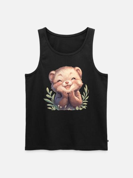 Nerze Nerz - Männer Premium Bio Tank Top - Schwarz