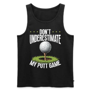 Golf Golf Golfer Golf Course - Men's Premium Organic Tank Top - black - Front - AI Model Male 178 light (178cm)