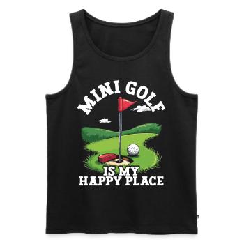 Golf Golf Golfer Golf Course - Men's Premium Organic Tank Top - black - Front - AI Model Male 178 light (178cm)
