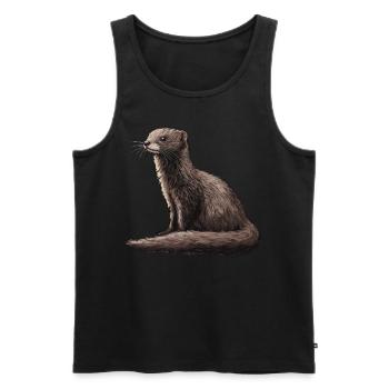 Nerze Nerz - Männer Premium Bio Tank Top - Schwarz - Vorne - Michal (187cm)