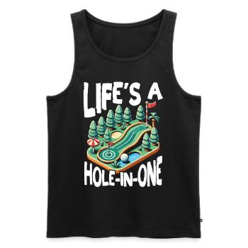 Golf Golf Golfer Golf Course - Men's Premium Organic Tank Top - black - Front - AI Model Male 178 light (178cm)