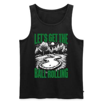 Golf Golf Golfer Golf Course - Men's Premium Organic Tank Top - black - Front - AI Model Male 178 light (178cm)