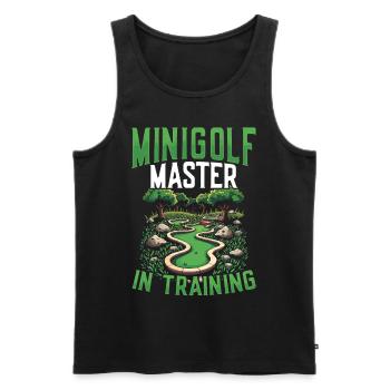Golf Golf Golfer Golf Course - Men's Premium Organic Tank Top - black - Front - AI Model Male 178 light (178cm)