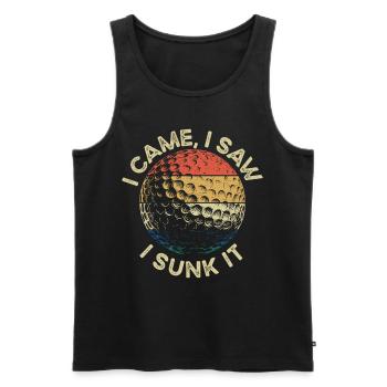 Golf Golf Golfer Golf Course - Men's Premium Organic Tank Top - black - Front - AI Model Male 178 light (178cm)