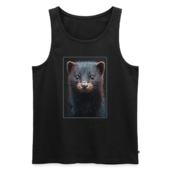Nerze Nerz - Männer Premium Bio Tank Top - Schwarz - Vorne - Michal (187cm)