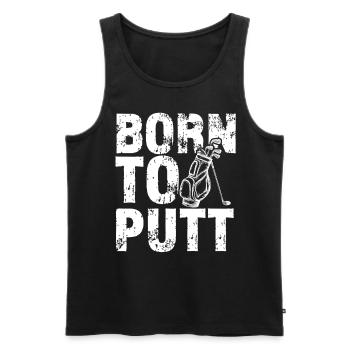 Golf Golf Golfer Golf Course - Men's Premium Organic Tank Top - black - Front - AI Model Male 178 light (178cm)