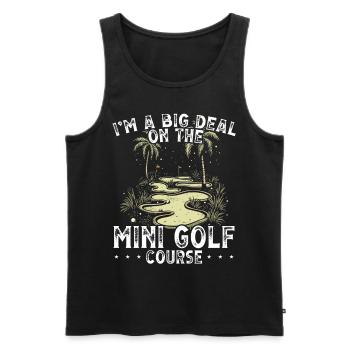Golf Golf Golfer Golf Course - Men's Premium Organic Tank Top - black - Front - AI Model Male 178 light (178cm)
