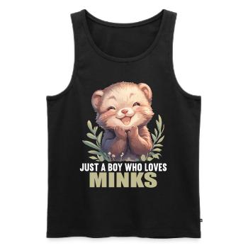 Nerze Nerz - Männer Premium Bio Tank Top - Schwarz - Vorne - Michal (187cm)