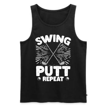Golf Golf Golfer Golf Course - Men's Premium Organic Tank Top - black - Front - AI Model Male 178 light (178cm)