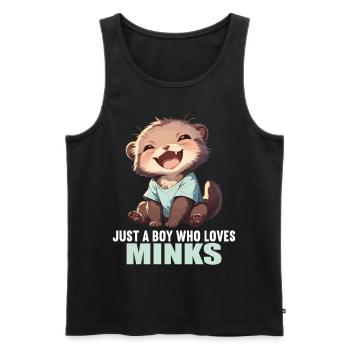Nerze Nerz - Männer Premium Bio Tank Top - Schwarz - Vorne - Michal (187cm)