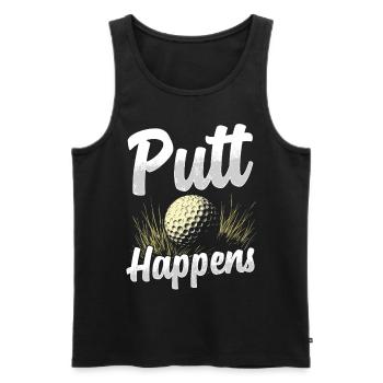 Golf Golf Golfer Golf Course - Men's Premium Organic Tank Top - black - Front - AI Model Male 178 light (178cm)