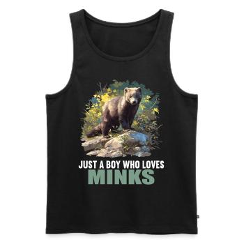 Nerze Nerz - Männer Premium Bio Tank Top - Schwarz - Vorne - Michal (187cm)