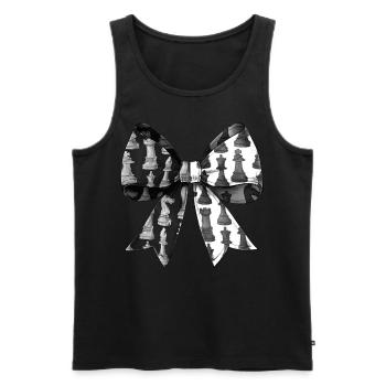 Coquette Bow Schachspieler Mothers Day Schachfigur - Männer Premium Bio Tank Top - Schwarz - Vorne - AI Model Male 178 light (178cm)