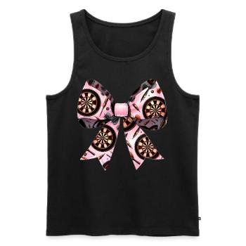 Coquette Bogen Darts Spieler Dartscheibe Muster - Männer Premium Bio Tank Top - Schwarz - Vorne - AI Model Male 178 light (178cm)