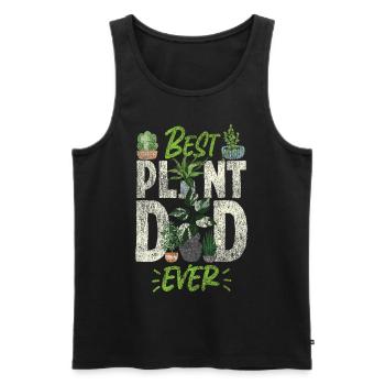 Plant Lover Gardening Dad Best - Men's Premium Organic Tank Top - black - Front - Michal (187cm)