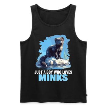 Nerze Nerz - Männer Premium Bio Tank Top - Schwarz - Vorne - Michal (187cm)