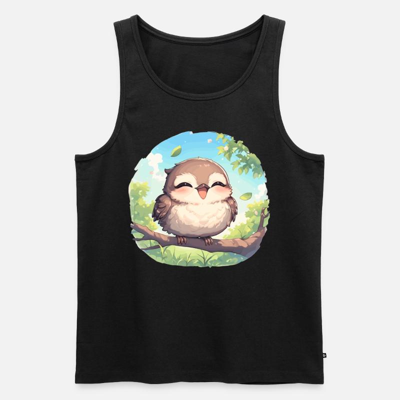 Spottdrosseln Spottdrossel - Männer Premium Bio Tank Top - Schwarz