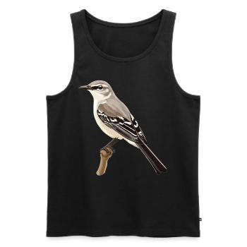 Spottdrosseln Spottdrossel - Männer Premium Bio Tank Top - Schwarz - Vorne - AI Model Male 178 light (178cm)