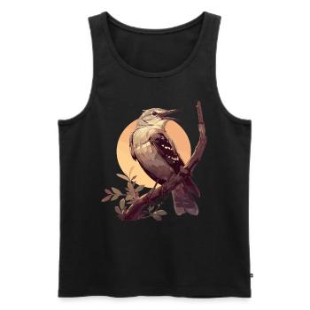 Spottdrosseln Spottdrossel - Männer Premium Bio Tank Top - Schwarz - Vorne - AI Model Male 178 light (178cm)