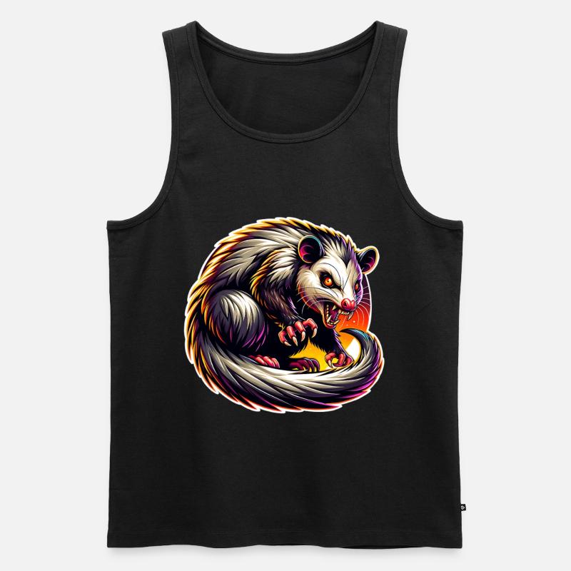 Opossum - Männer Premium Bio Tank Top - Schwarz