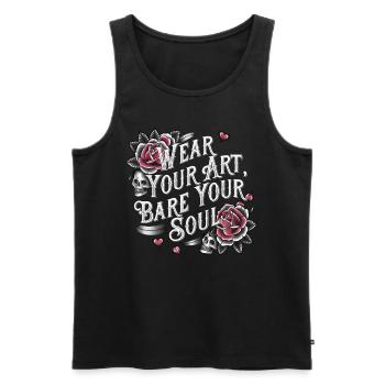 Tattoo Studio Tattoo Artist Tattoo Ideas - Men's Premium Organic Tank Top - black - Front - AI Model Male 178 light (178cm)