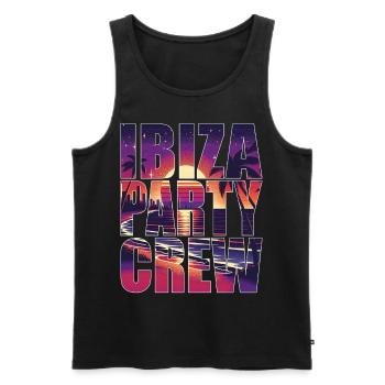 Vacances Ibiza Party Crew Îles Baléares - Débardeur bio Premium Homme - noir - Devant - AI Model Male 178 light (178cm)