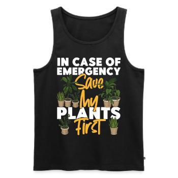 Plant Lover Gardening In Case Of - Men's Premium Organic Tank Top - black - Front - Michal (187cm)