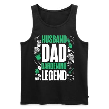 Plant Lover Gardening Dad Husband - Männer Premium Bio Tank Top - Schwarz - Vorne - Michal (187cm)