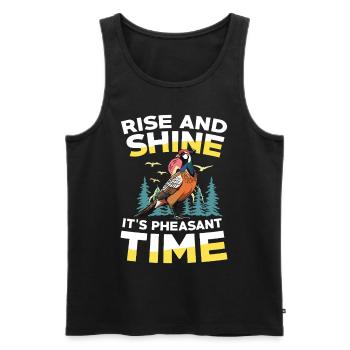 Truthahnjagd Abenteuer: Ich Will Nur Putenjagd - Männer Premium Bio Tank Top - Schwarz - Vorne - AI Model Male 178 light (178cm)