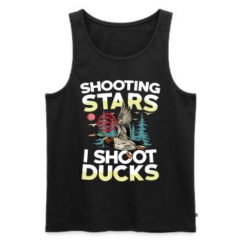 Duck hunters shoot heavier loads flag - Men's Premium Organic Tank Top - black - Front - AI Model Male 178 light (178cm)