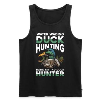Entenjäger Schießen Schwerere Ladungen Flagge - Männer Premium Bio Tank Top - Schwarz - Vorne - AI Model Male 178 light (178cm)