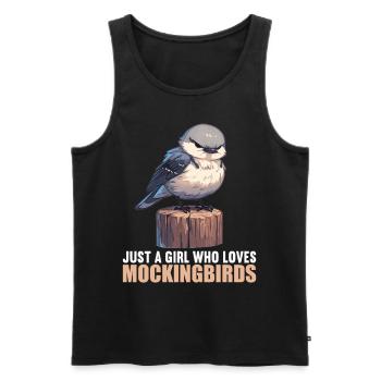 Spottdrosseln Spottdrossel - Männer Premium Bio Tank Top - Schwarz - Vorne - AI Model Male 178 light (178cm)