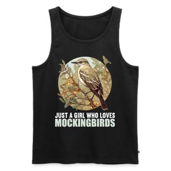 Spottdrosseln Spottdrossel - Männer Premium Bio Tank Top - Schwarz - Vorne - AI Model Male 178 light (178cm)