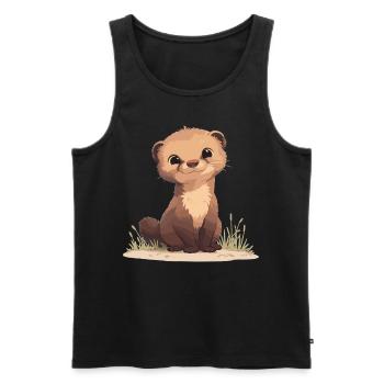 Mungos Mungo - Männer Premium Bio Tank Top - Schwarz - Vorne - AI Model Male 178 light (178cm)