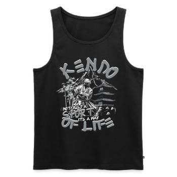 Kendo Japanische Kampfsportarten - Männer Premium Bio Tank Top - Schwarz - Vorne - AI Model Male 178 light (178cm)