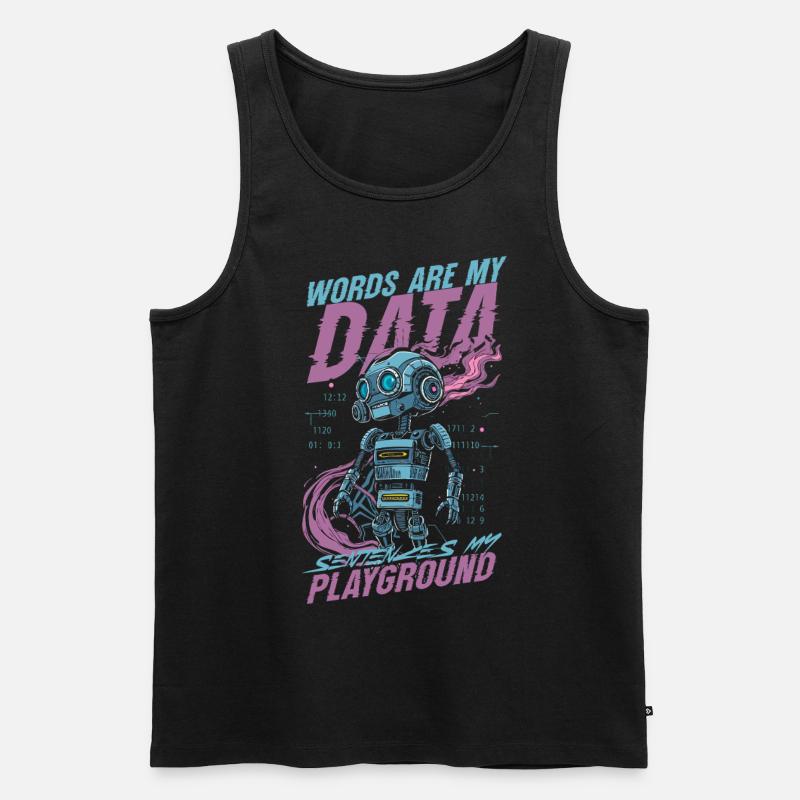 Computational Linguist - Men's Premium Organic Tank Top - black