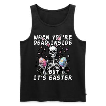 When your dead inside but it's easter - Men's Premium Organic Tank Top - black - Front - AI Model Male 178 light (178cm)