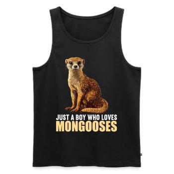 Mungos Mungo - Männer Premium Bio Tank Top - Schwarz - Vorne - AI Model Male 178 light (178cm)