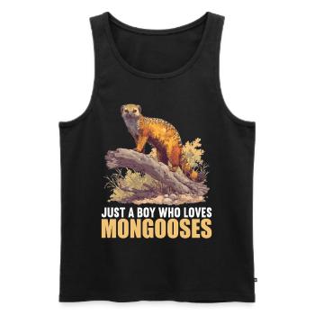 Mungos Mungo - Männer Premium Bio Tank Top - Schwarz - Vorne - AI Model Male 178 light (178cm)
