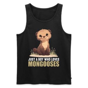 Mungos Mungo - Männer Premium Bio Tank Top - Schwarz - Vorne - AI Model Male 178 light (178cm)