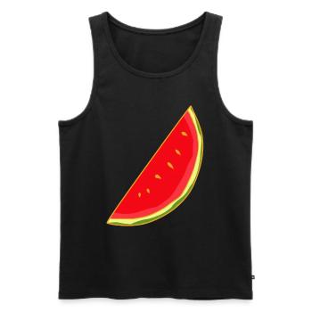 Melone Melonen Sommer Frucht Obst - Männer Premium Bio Tank Top - Schwarz - Vorne - AI Model Male 178 light (178cm)