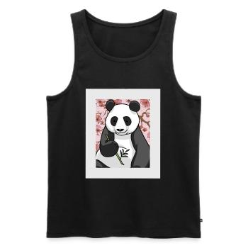 Asien China Panda Bär Bären Kinder Kind - Männer Premium Bio Tank Top - Schwarz - Vorne - AI Model Male 178 light (178cm)