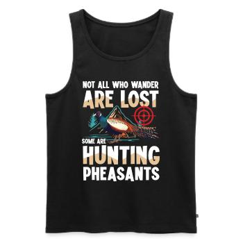 Duck hunters shoot heavier loads flag - Men's Premium Organic Tank Top - black - Front - AI Model Male 178 light (178cm)
