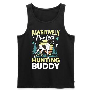Duck hunters shoot heavier loads flag - Men's Premium Organic Tank Top - black - Front - AI Model Male 178 light (178cm)